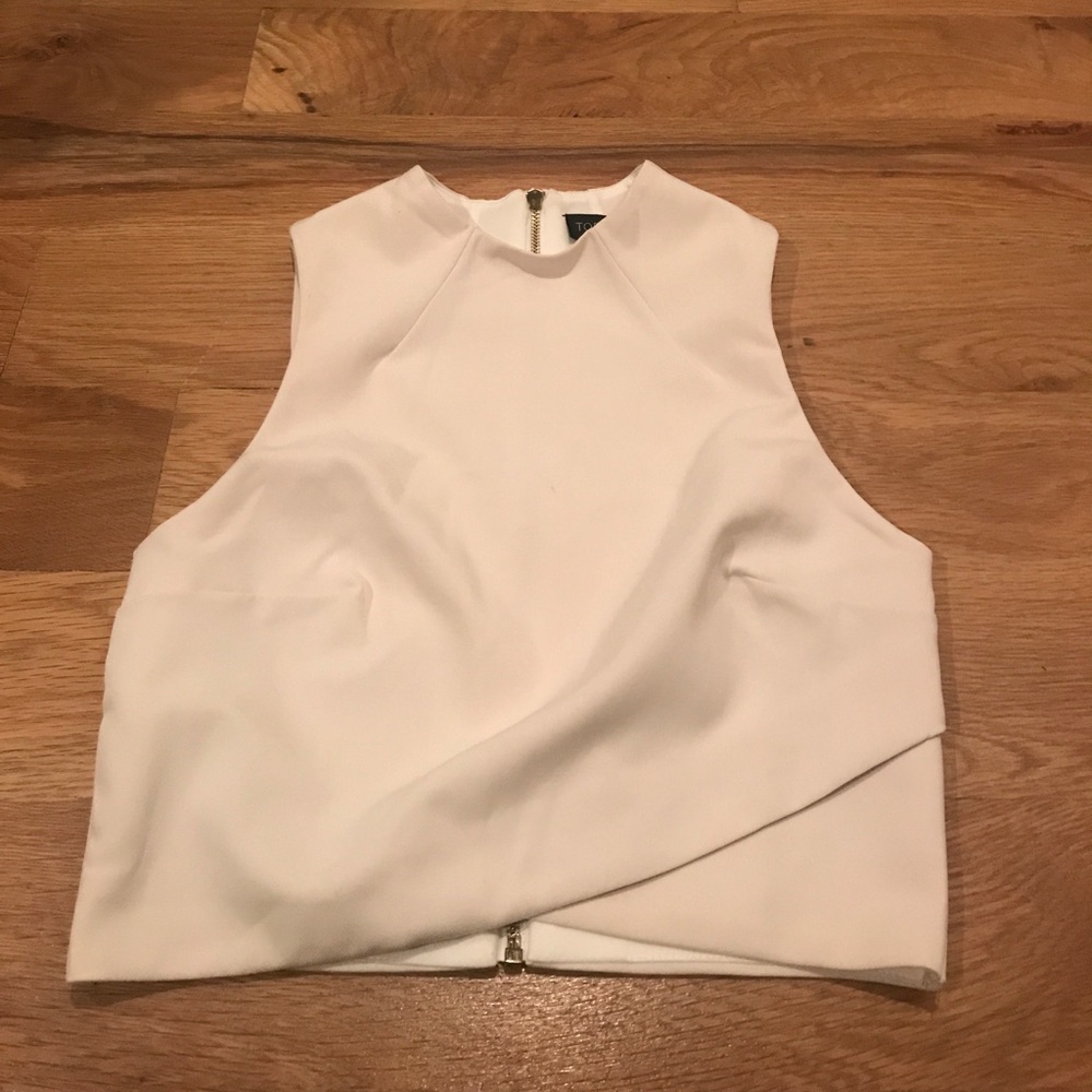 Topshop White Crop Top Size US 4
